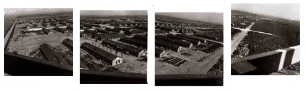 Panoramic photo collage of Amache Camp