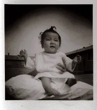 Baby on pillow photograph Baby on pillow photograph