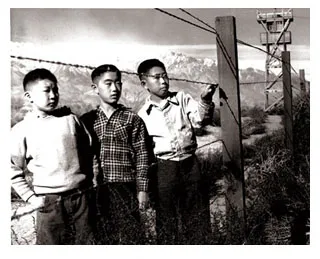 Three Boys at Barbed Wire - Childhood against the backdrop of confinement